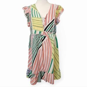 THML Anthropologie,Multicolor Short Sleeve Mini Dress